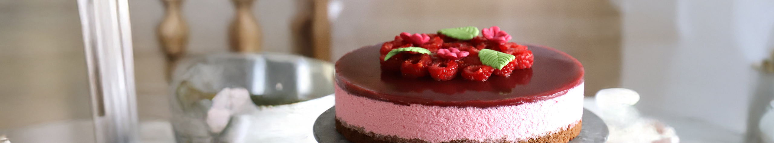 Tarta mousse de frambuesa